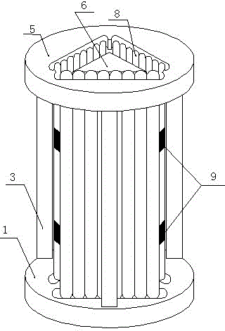 Welding and assembling base for high-power energy-saving lamp