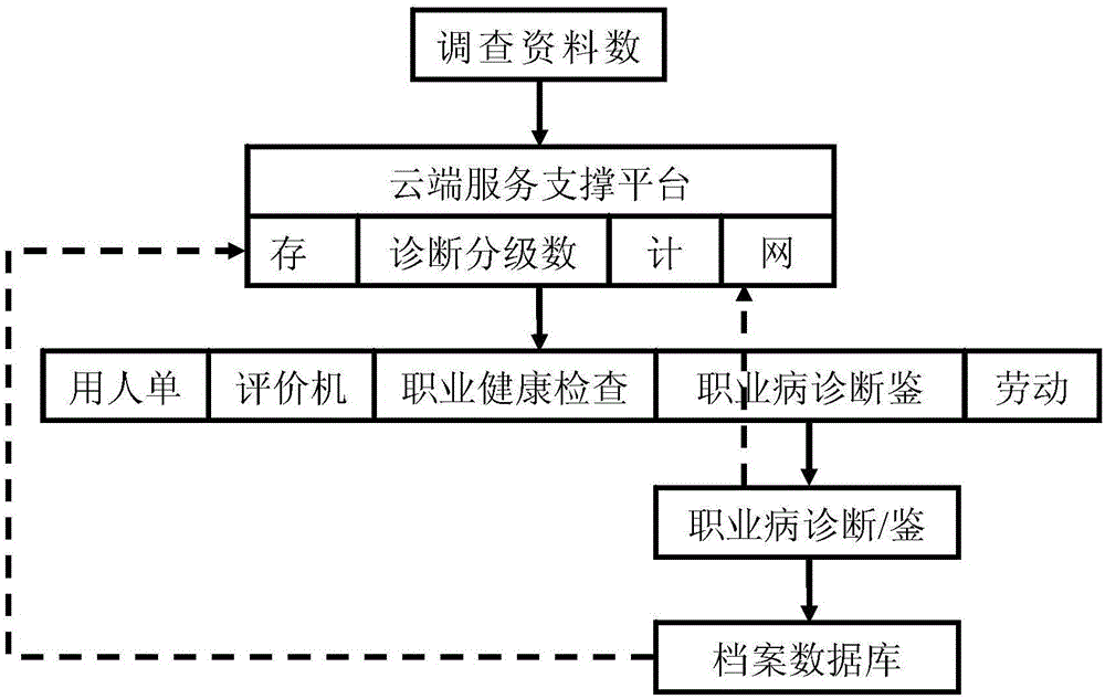 Occupational disease diagnosis and identification system based on cloud services