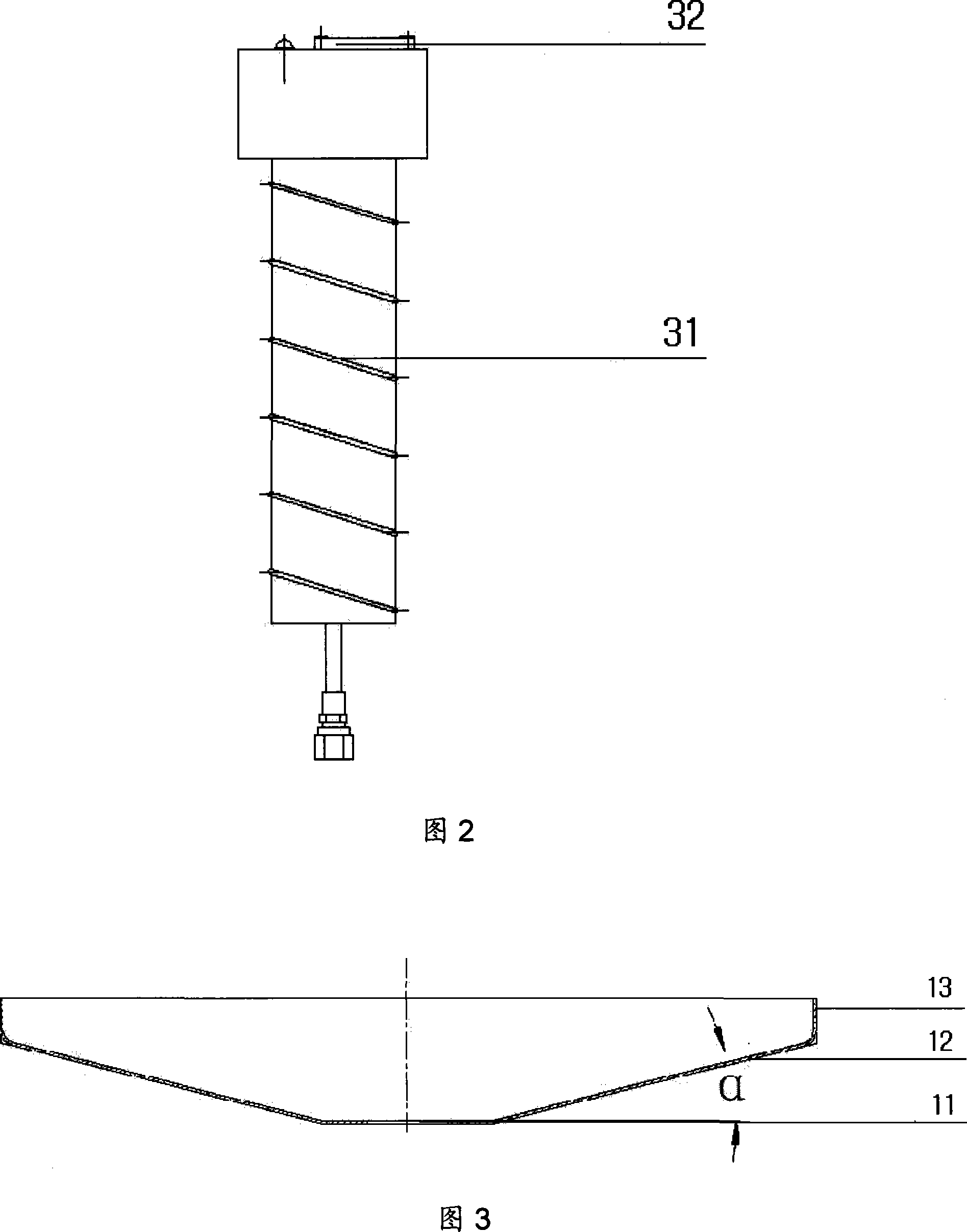 Round polarization short rear radiation antenna with spiral feedback source