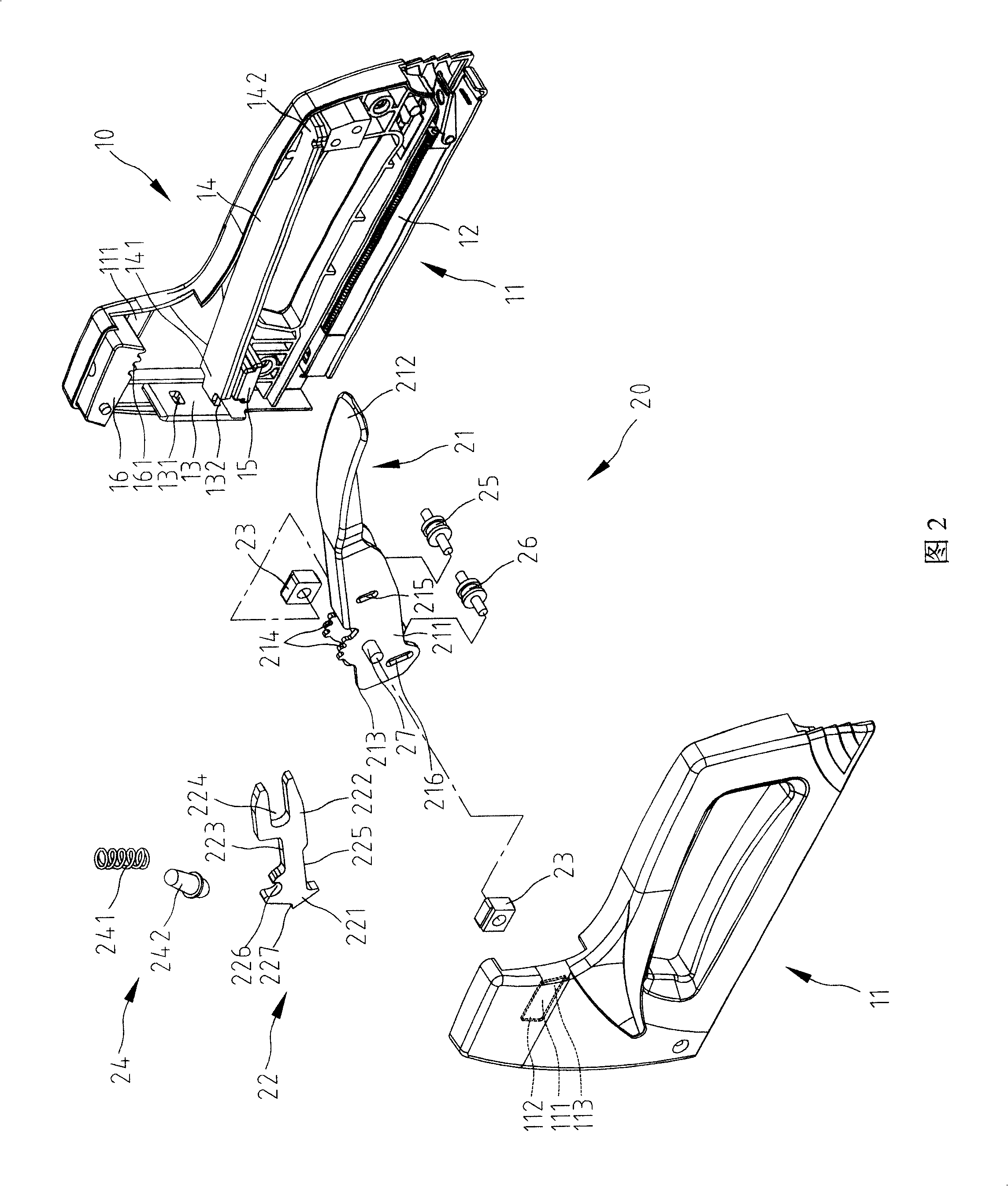 Labor saving type manual nail gun