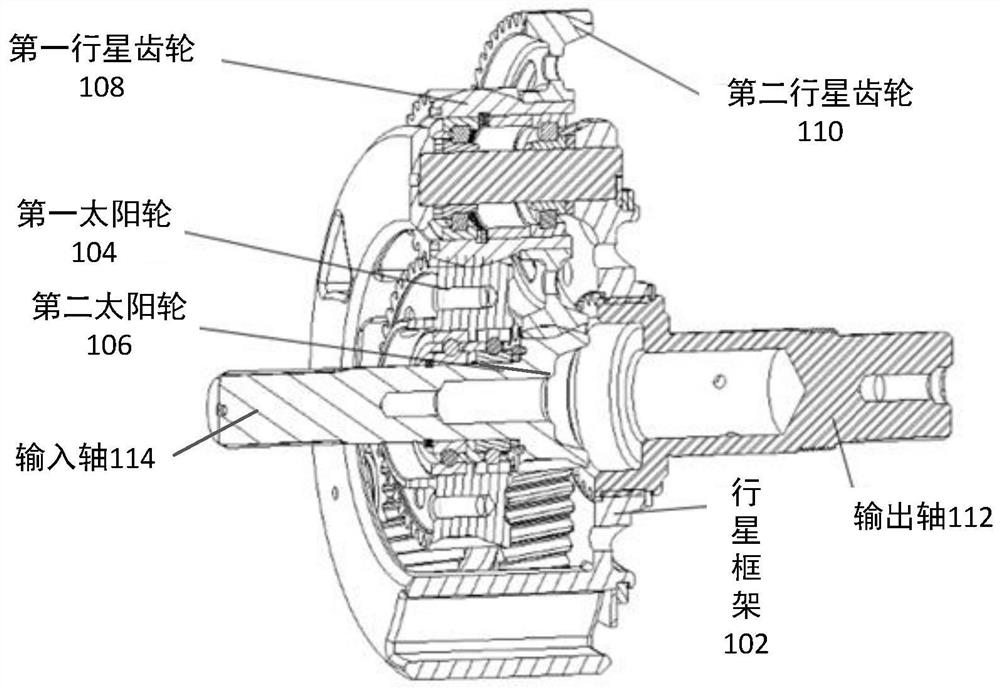 External meshing duplex planet row speed reducer and driving device