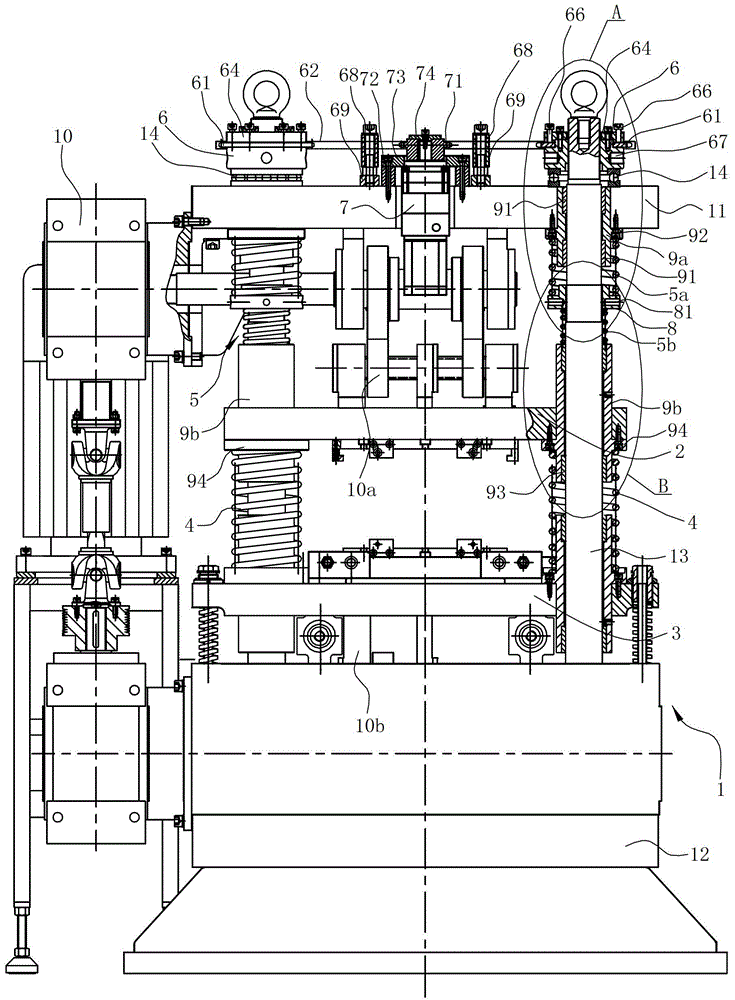 Fin height adjusting mechanism of fin forming machine