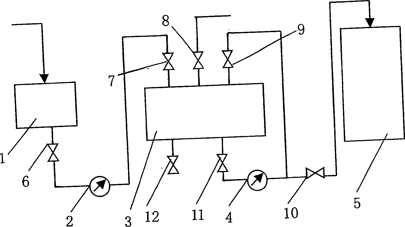 Device for cleaning ion exchange resin poisoned by iron and cleaning method