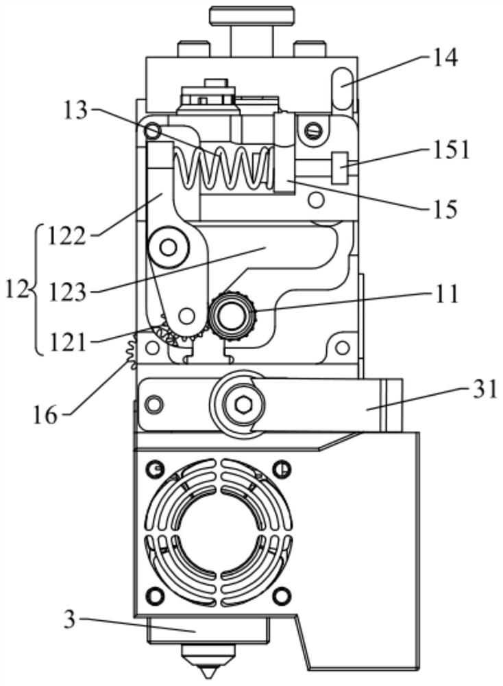 Extrusion device and 3D printer