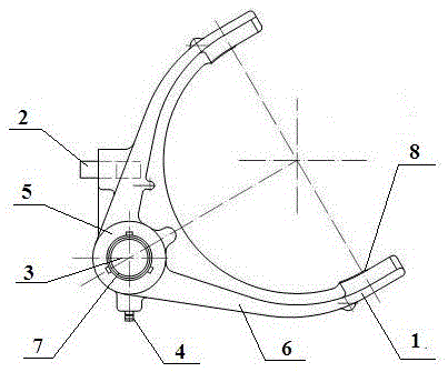 A new type of shift fork for commercial vehicles