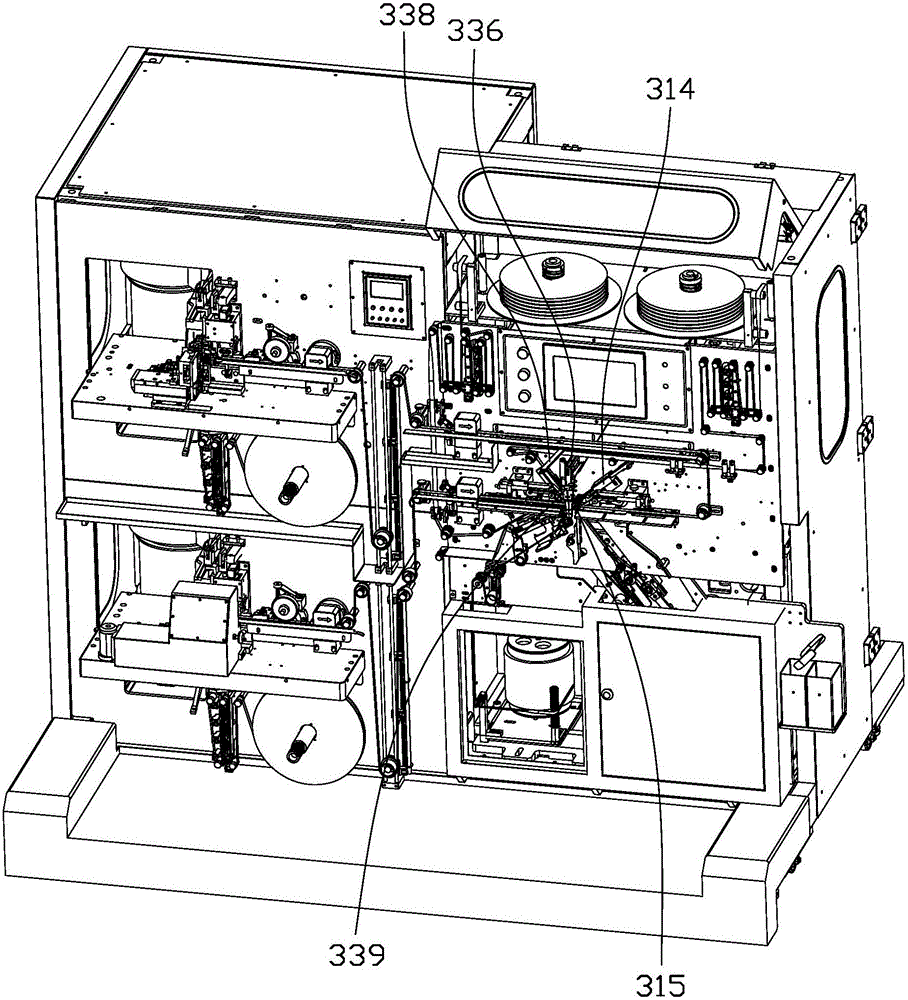 Nailing and winding integrated machine for producing electrolytic capacitor