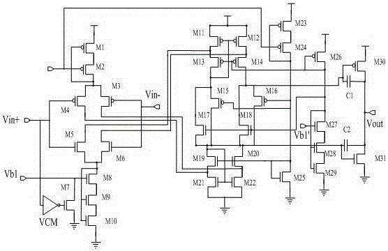 A Rail-to-Rail Operational Amplifier with Asymmetric Bias Voltage Structure