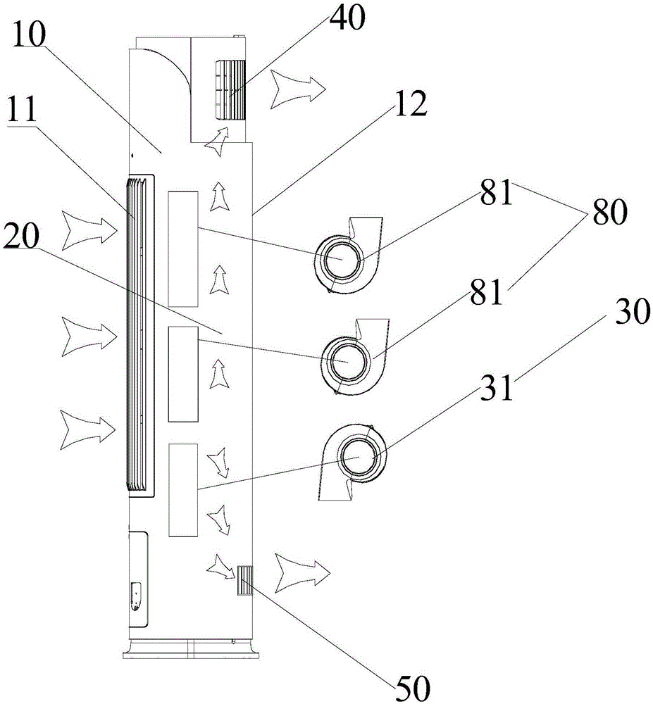 Air outflow structure and air conditioner cabinet with same