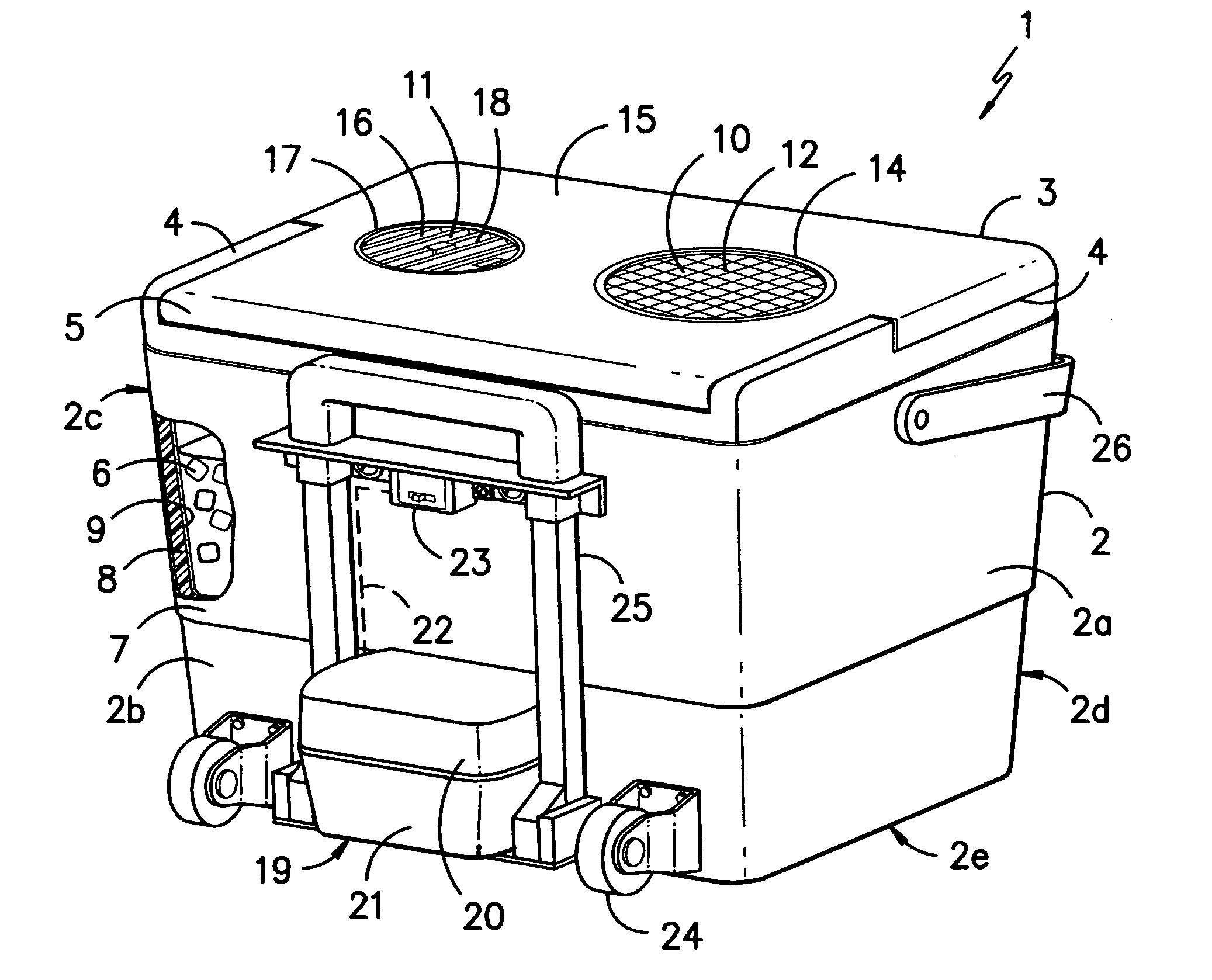 Ice chest air conditioner