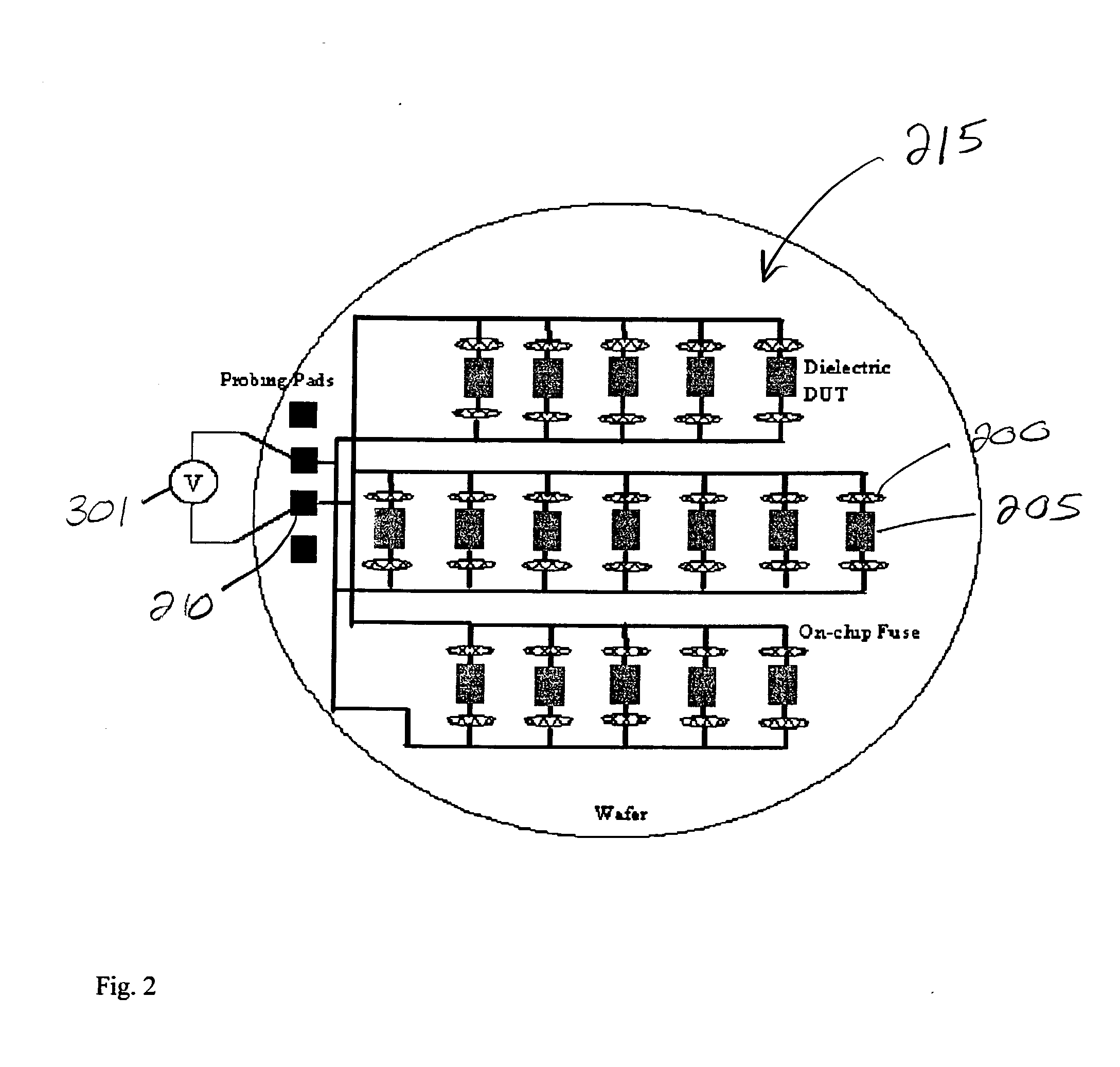 Methodology and apparatus using real-time optical signal for wafer-level device dielectrical reliability studies