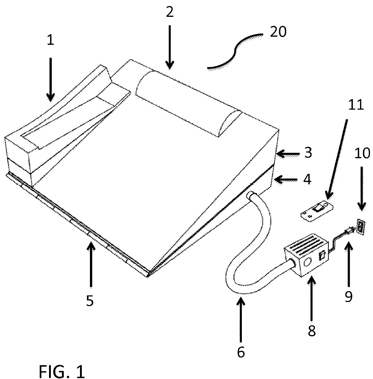 Post shoulder surgery rehabilitation bed wedge