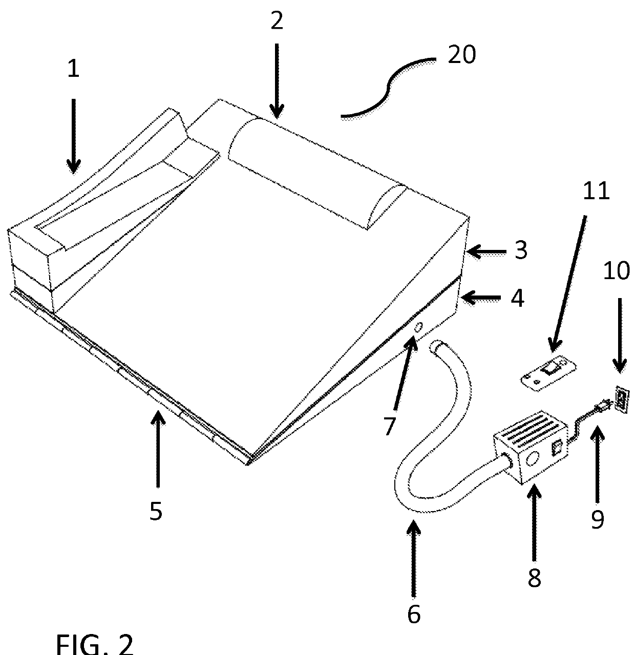 Post shoulder surgery rehabilitation bed wedge