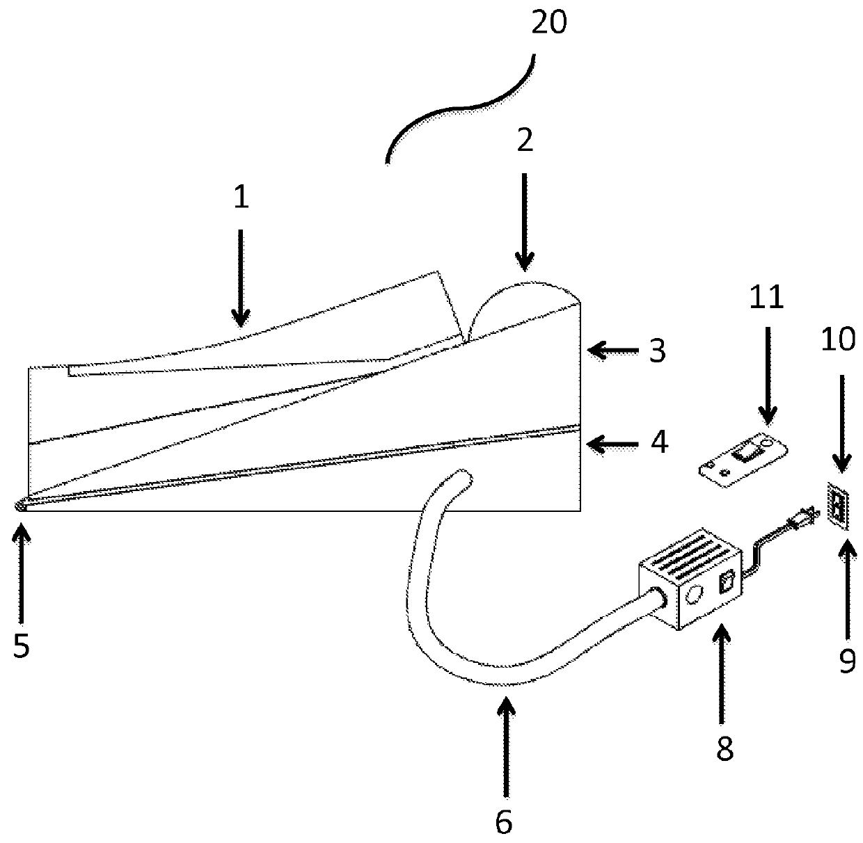 Post shoulder surgery rehabilitation bed wedge