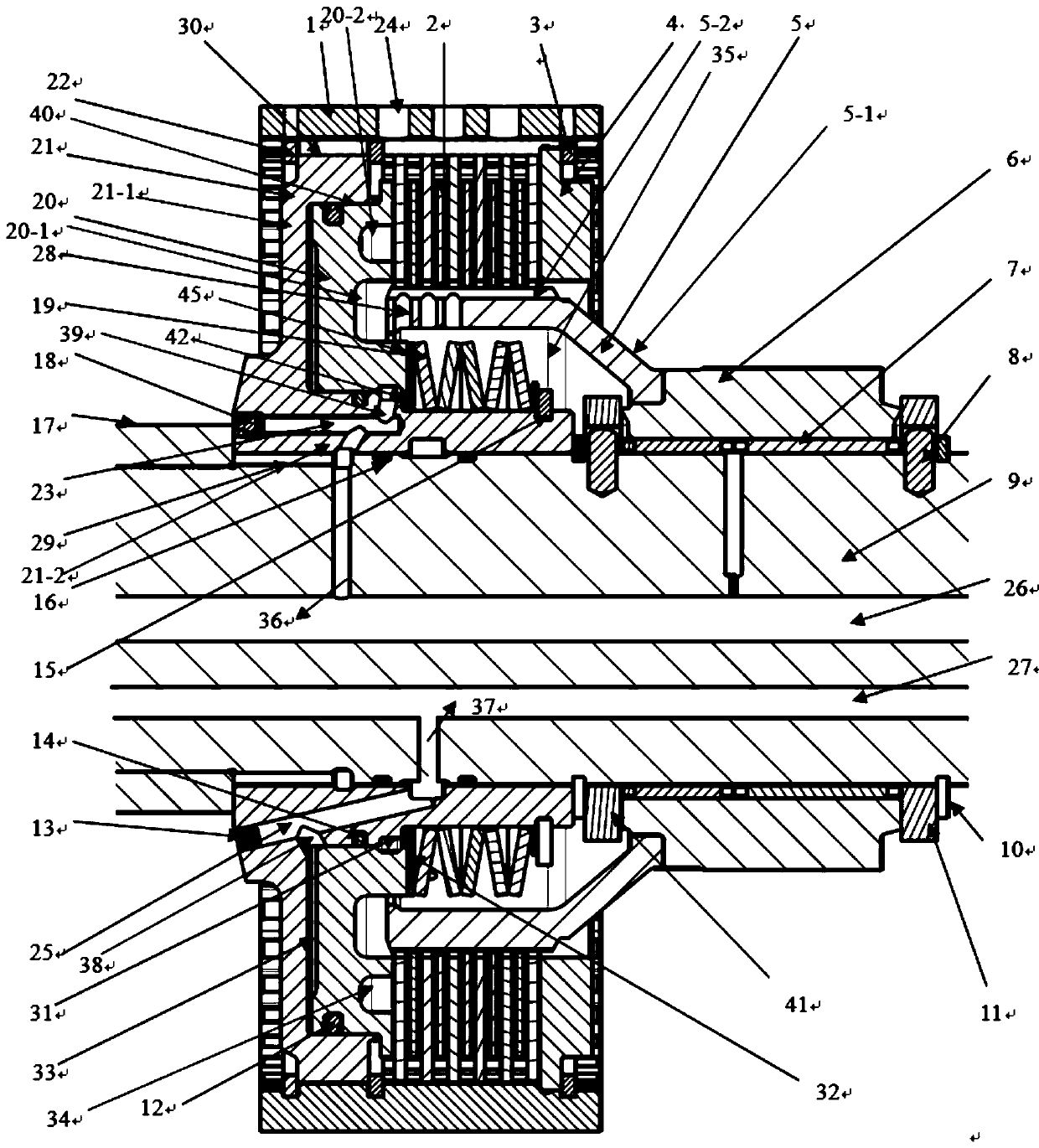 Single-clutch integrated structure