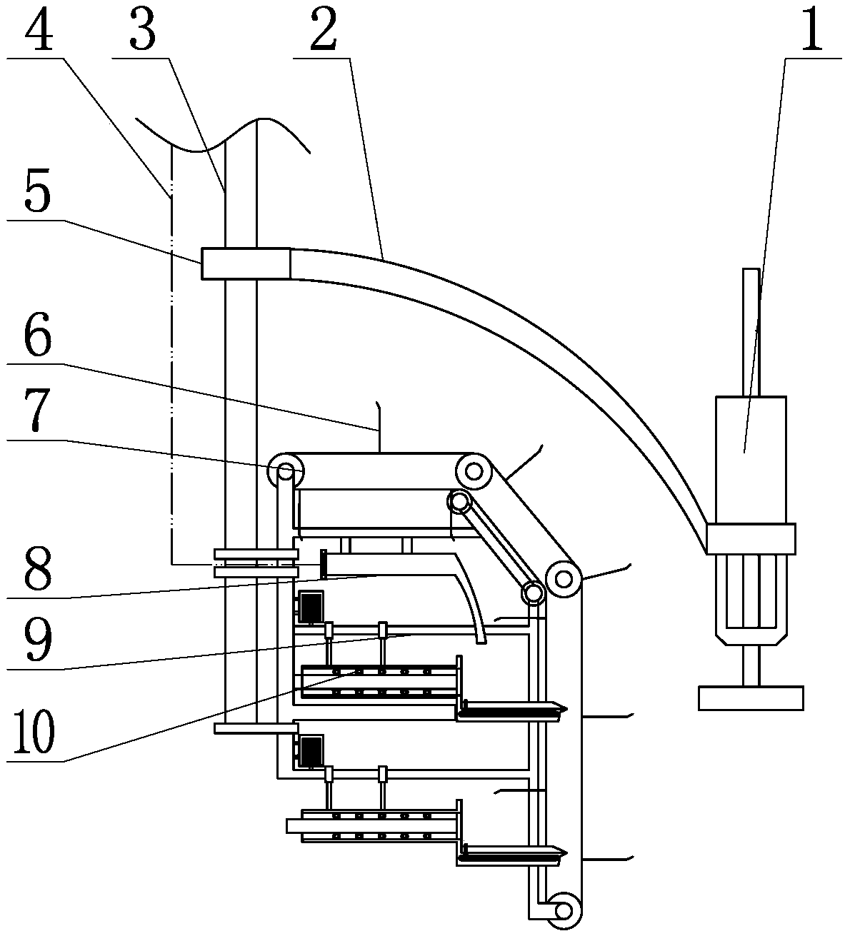 A circulating fluidized bed boiler furnace refractory brick conveying process and equipment