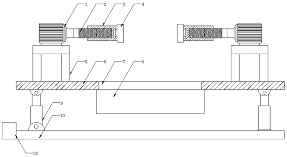 Clamping equipment for tempered glass processing