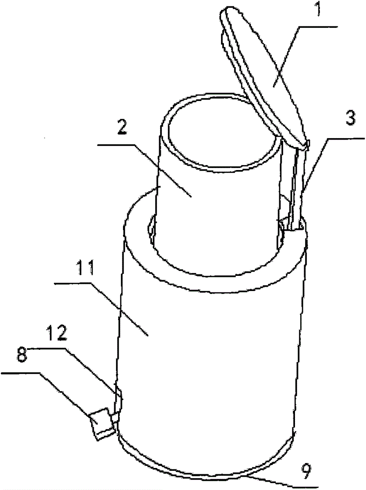 Mechanical lifting type automatic lift lid trash can