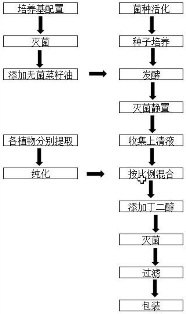 Preparation method and application of composition containing fermented rapeseed oil