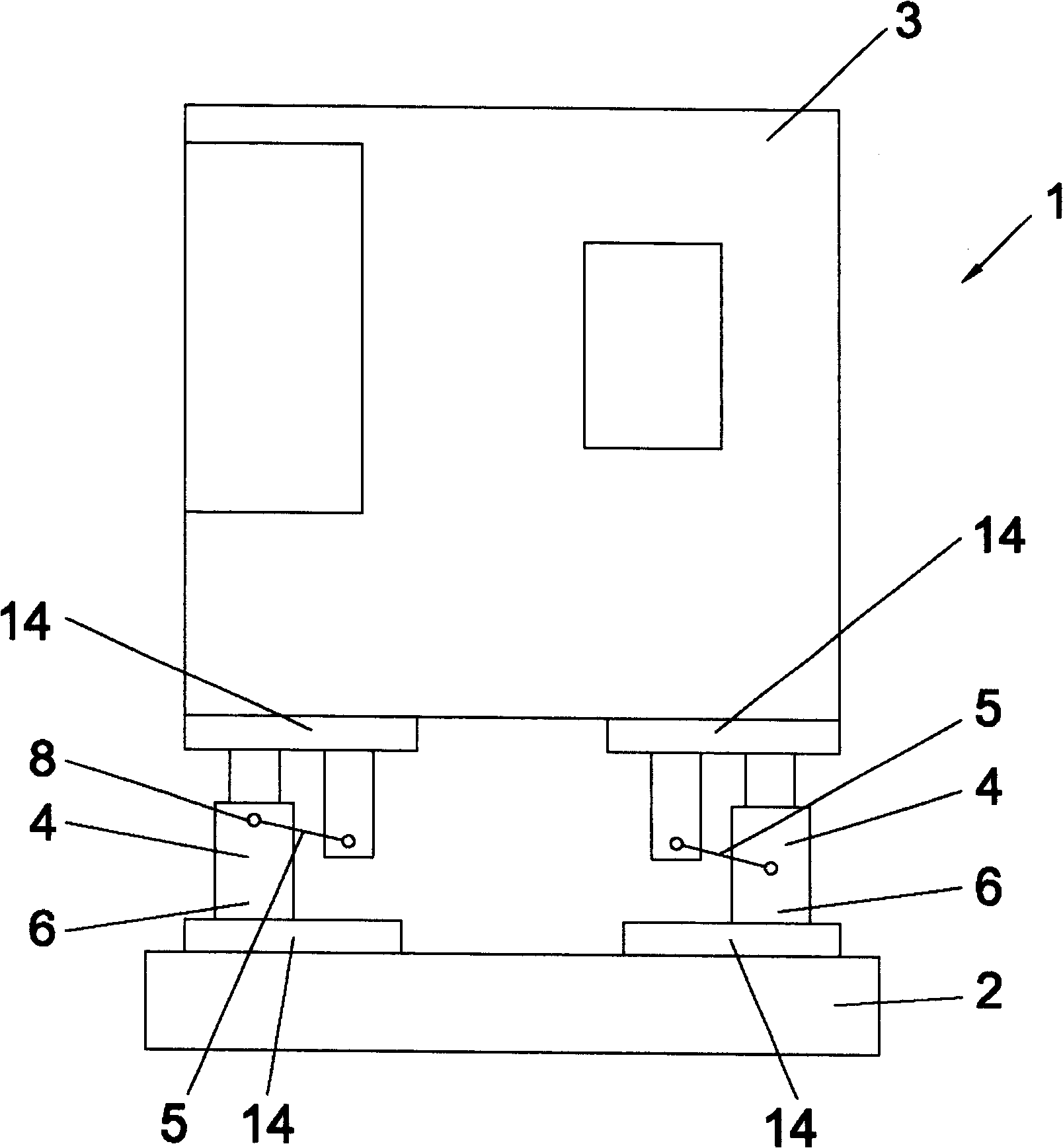 Vehicle with a frame and a cabin