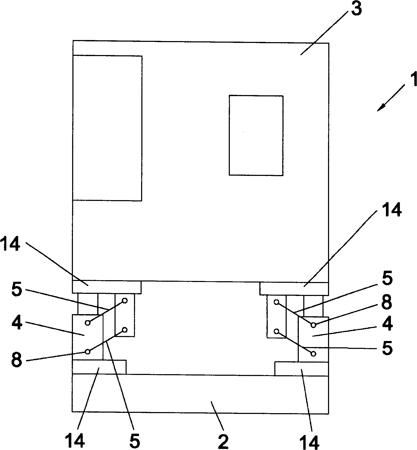 Vehicle with a frame and a cabin