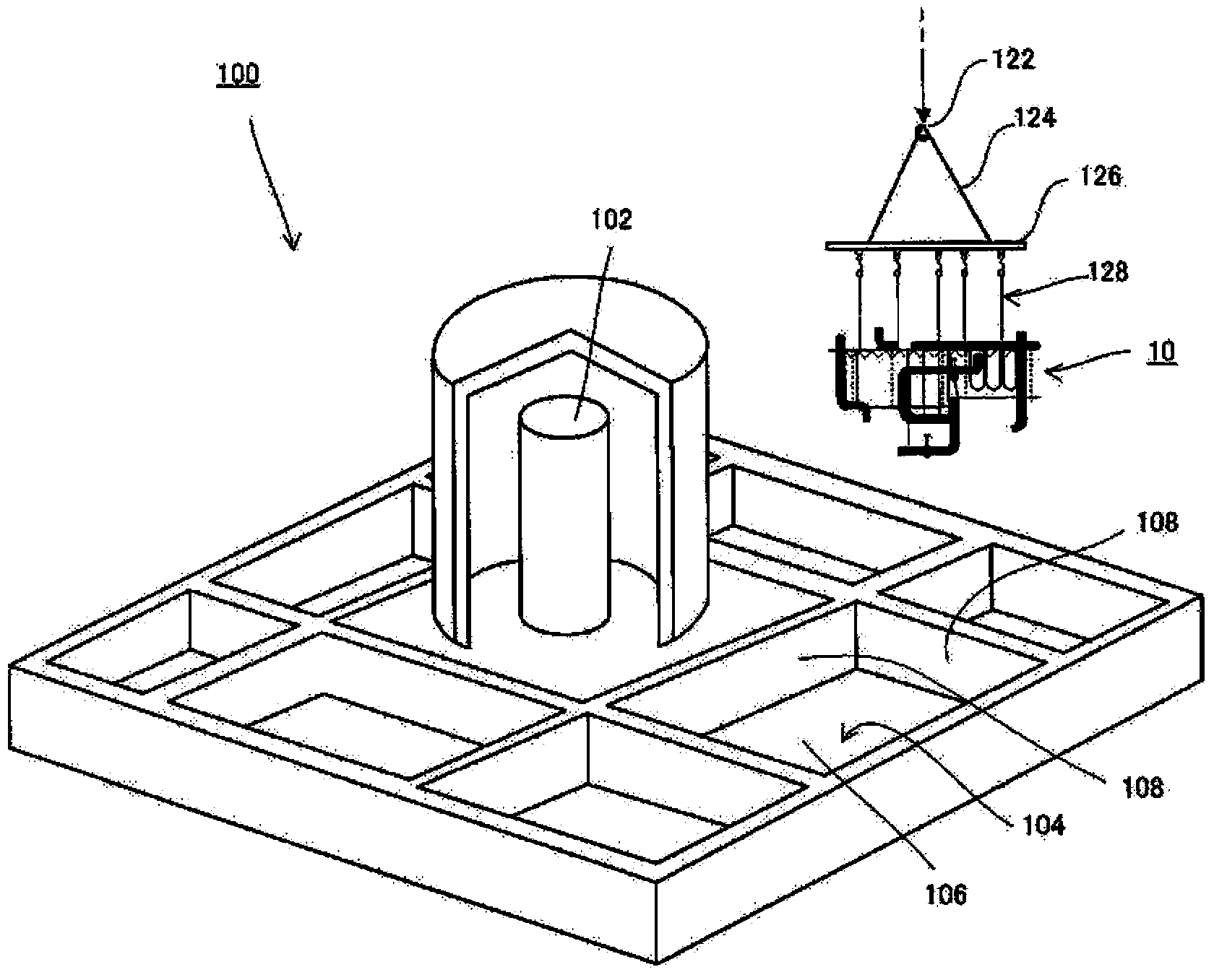 Module structure, and module construction method