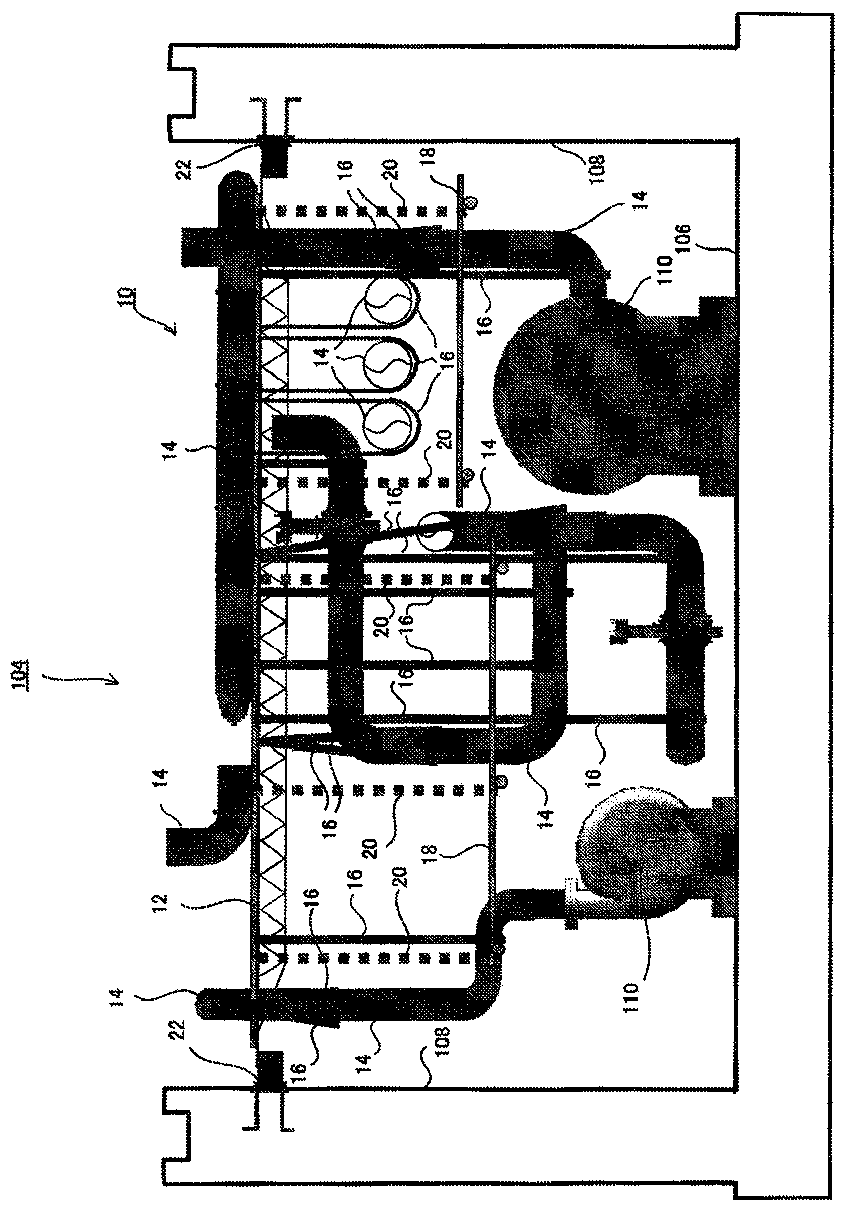 Module structure, and module construction method