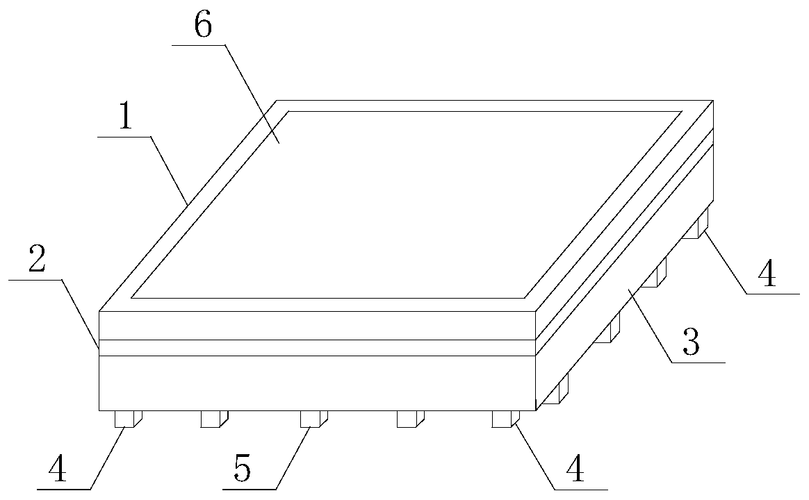 A composite multifunctional box bottom structure