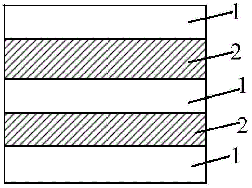 BaFe12O19/CoFe2O4 layered permanent magnetic composite material and preparation method thereof