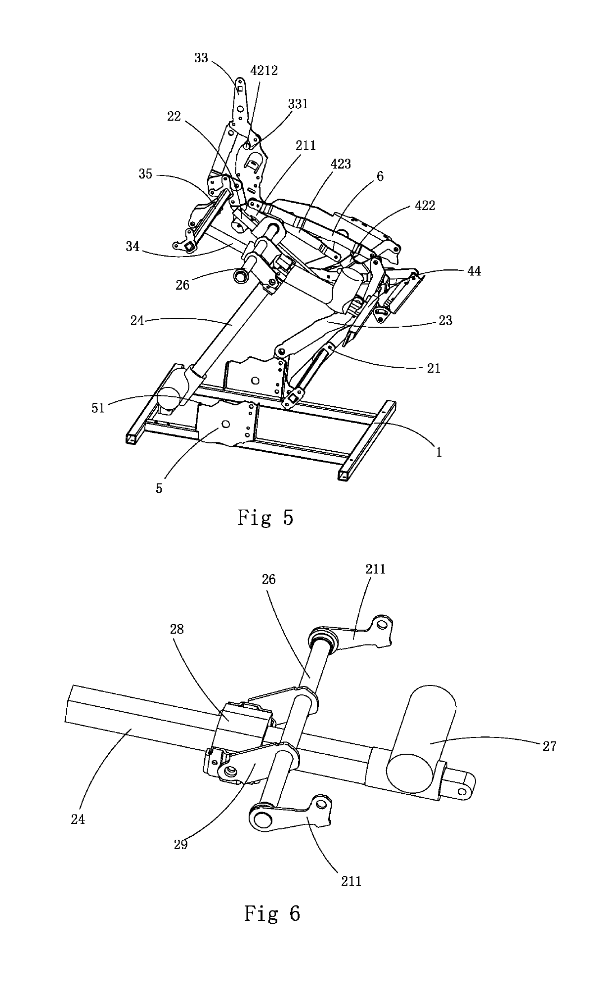 Dual motor lift chair for the elderly