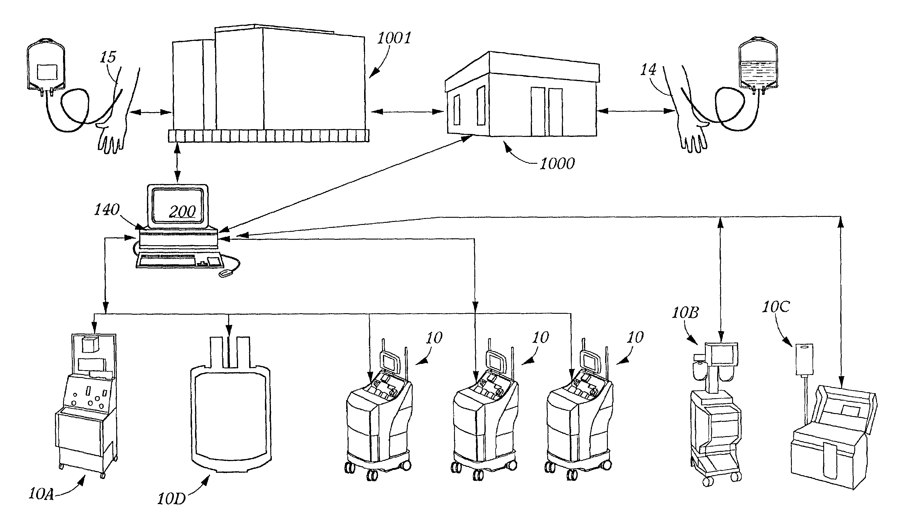 Extracorporeal blood processing information management system