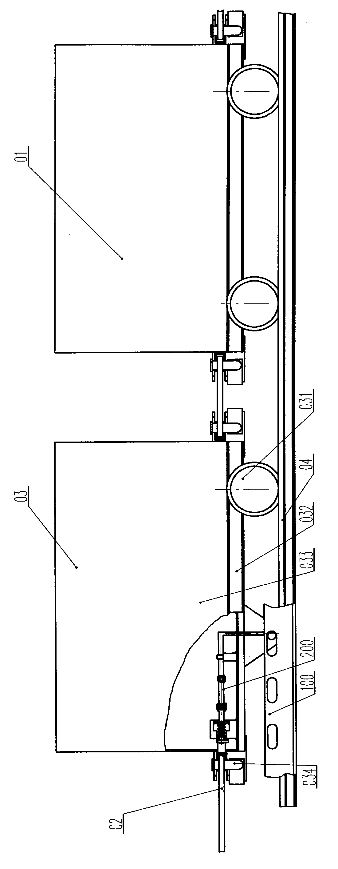 Anti-running method for gradient tunnel track transportation