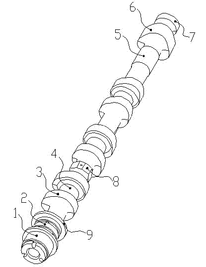 Variable valve timing and direct-injection gasoline engine cam shaft