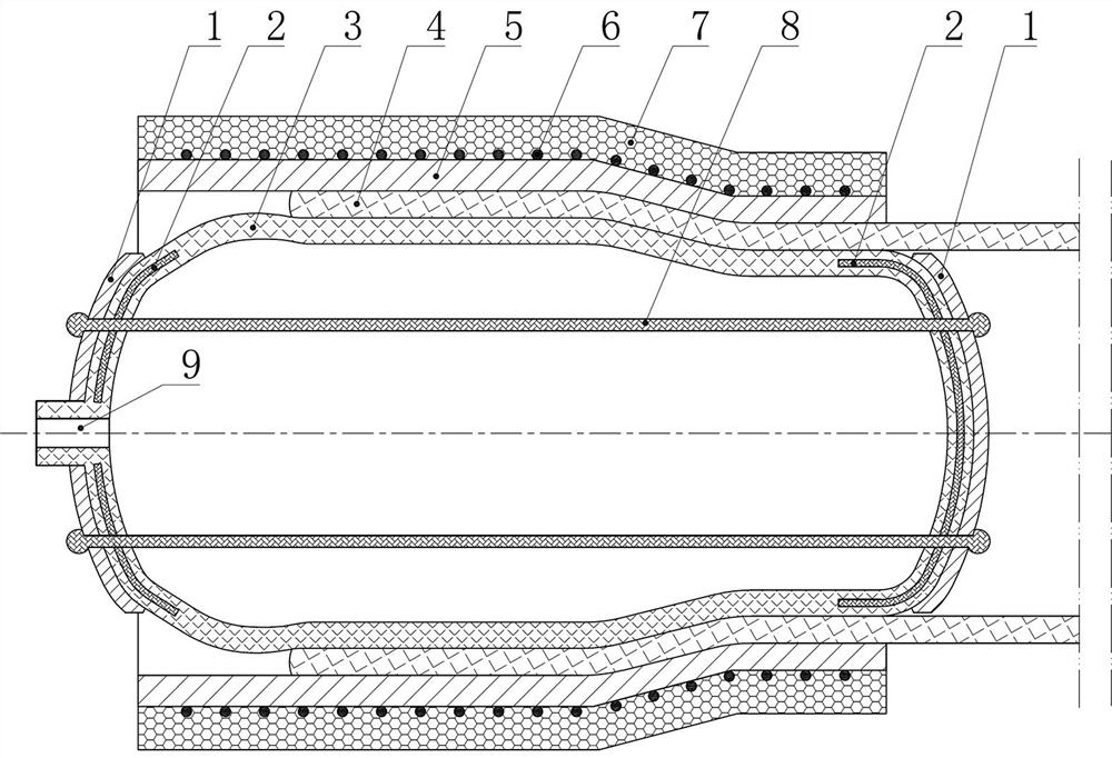 Plugging ball type pipeline expanding device