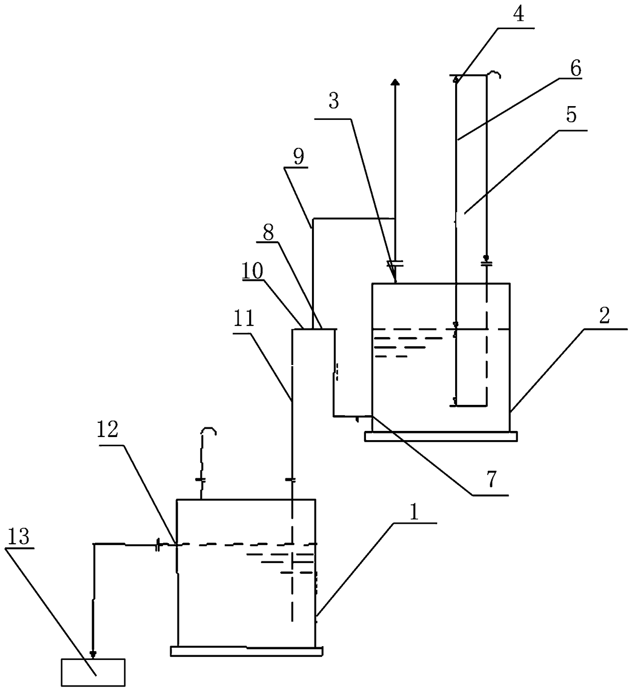 Accident chlorine negative pressure water seal device