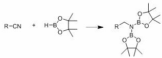 Application of lithium complex in hydroboration reaction of nitrile