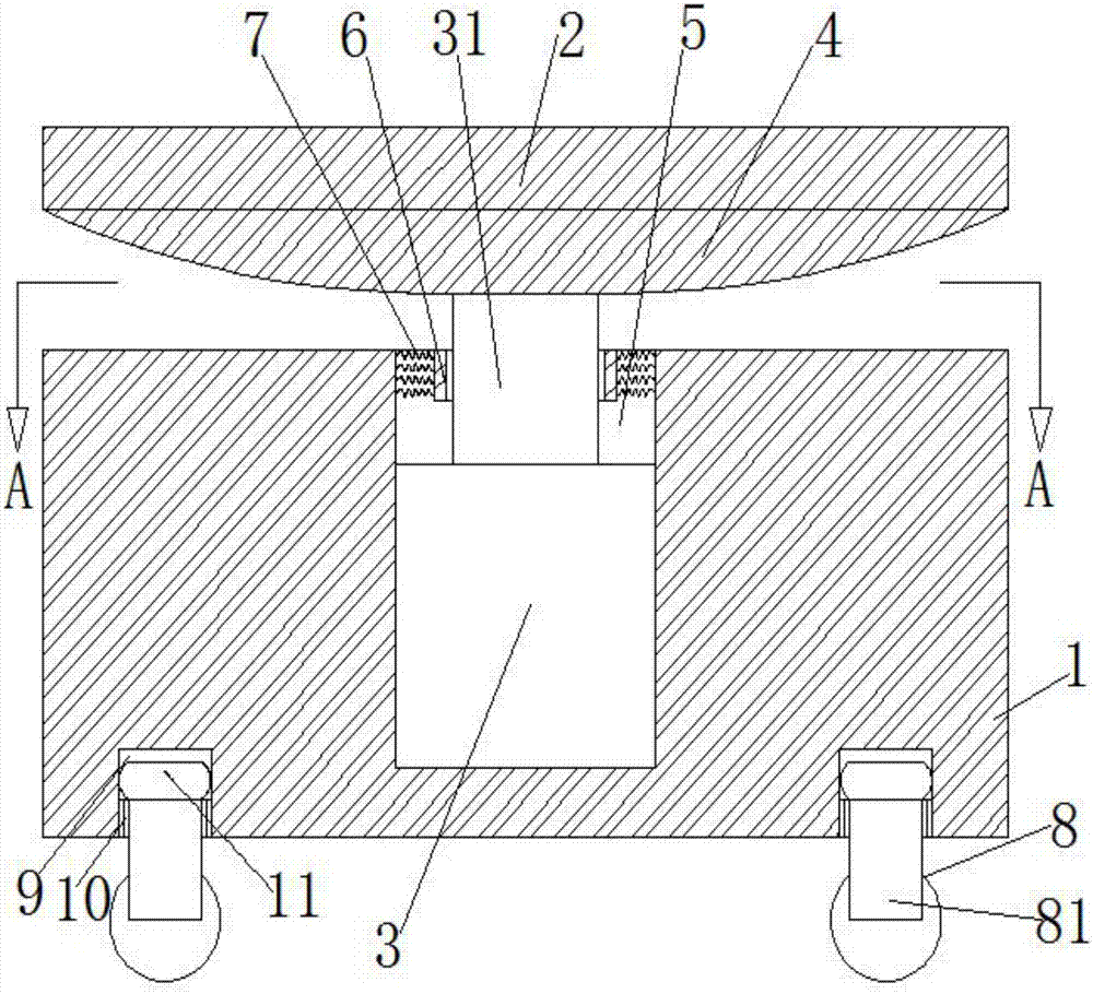 Mining equipment supporting platform convenient to adjust