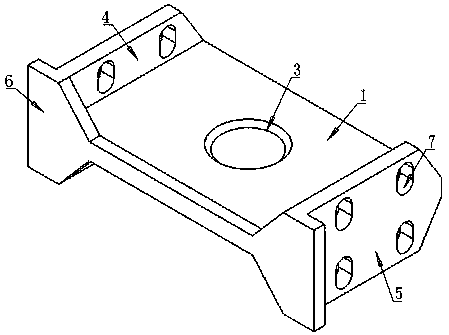 Special symmetric flange structure piece