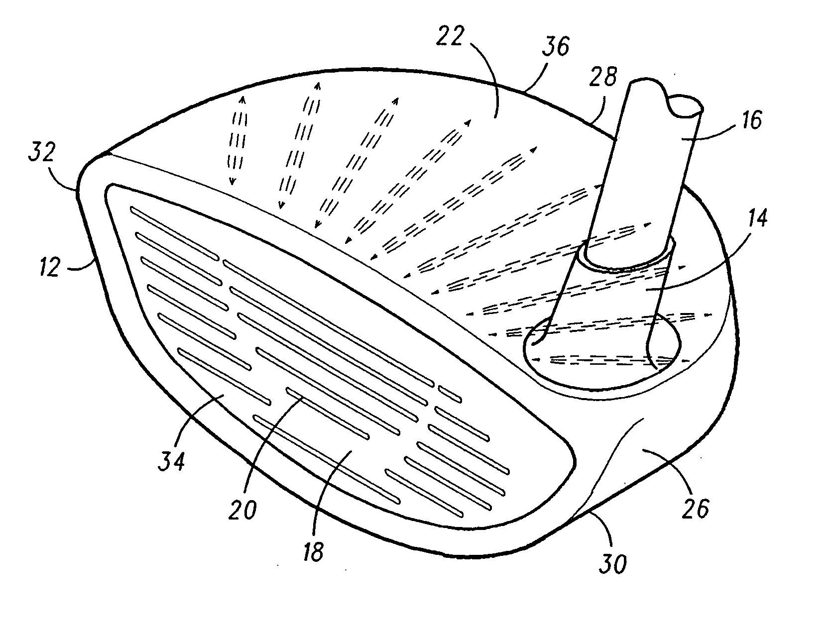 Golf club head with reinforced crown