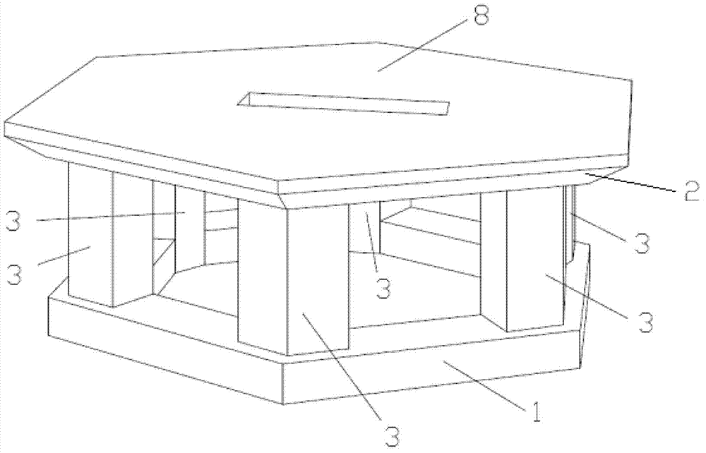 Annular lower floating body semi-submersible platform