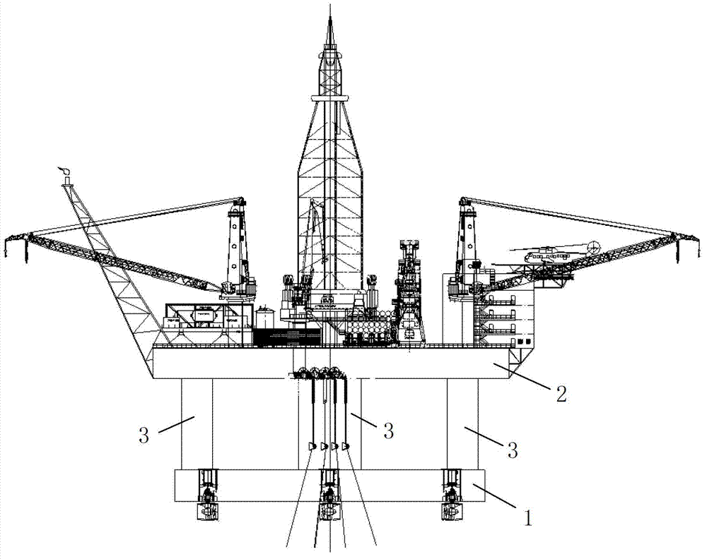 Annular lower floating body semi-submersible platform