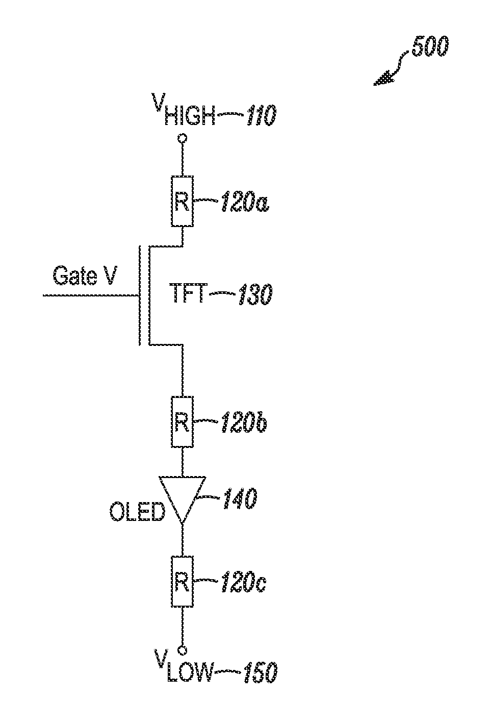 Electrical device to mask systematic luminance variation