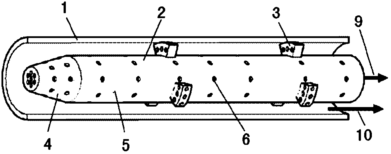 An inner liquid-distributing hood type condensing heat exchange tube