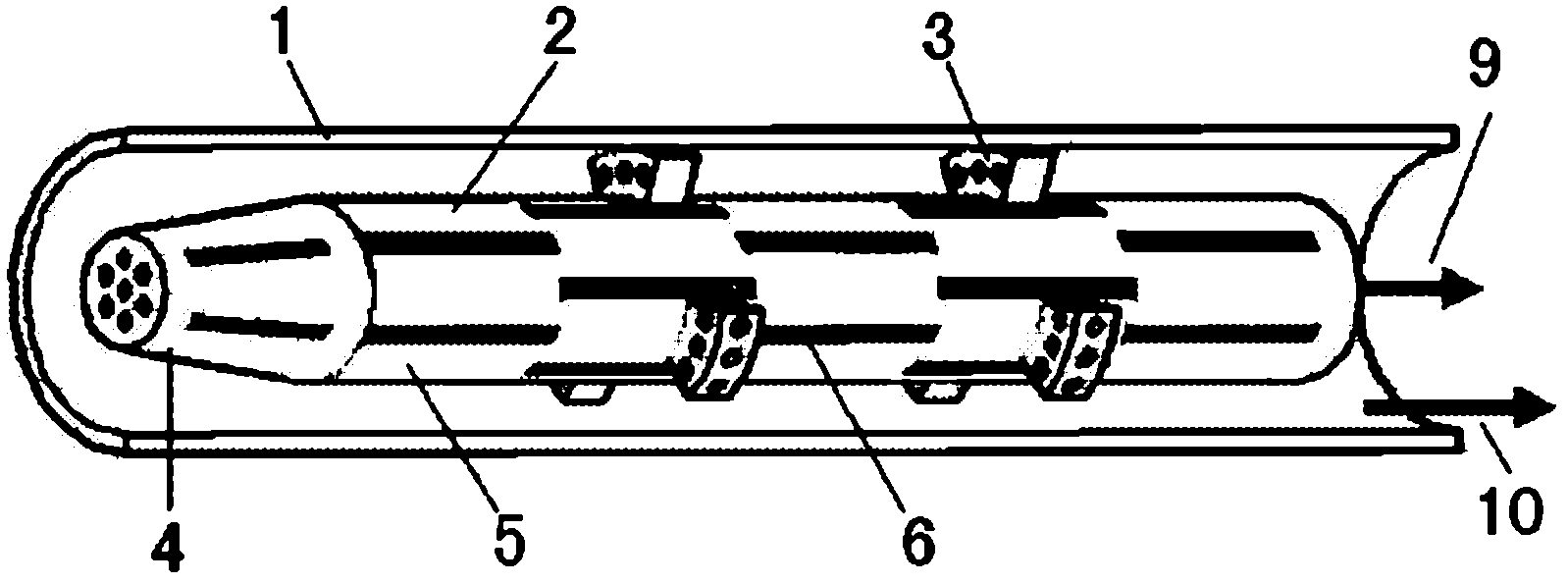 An inner liquid-distributing hood type condensing heat exchange tube