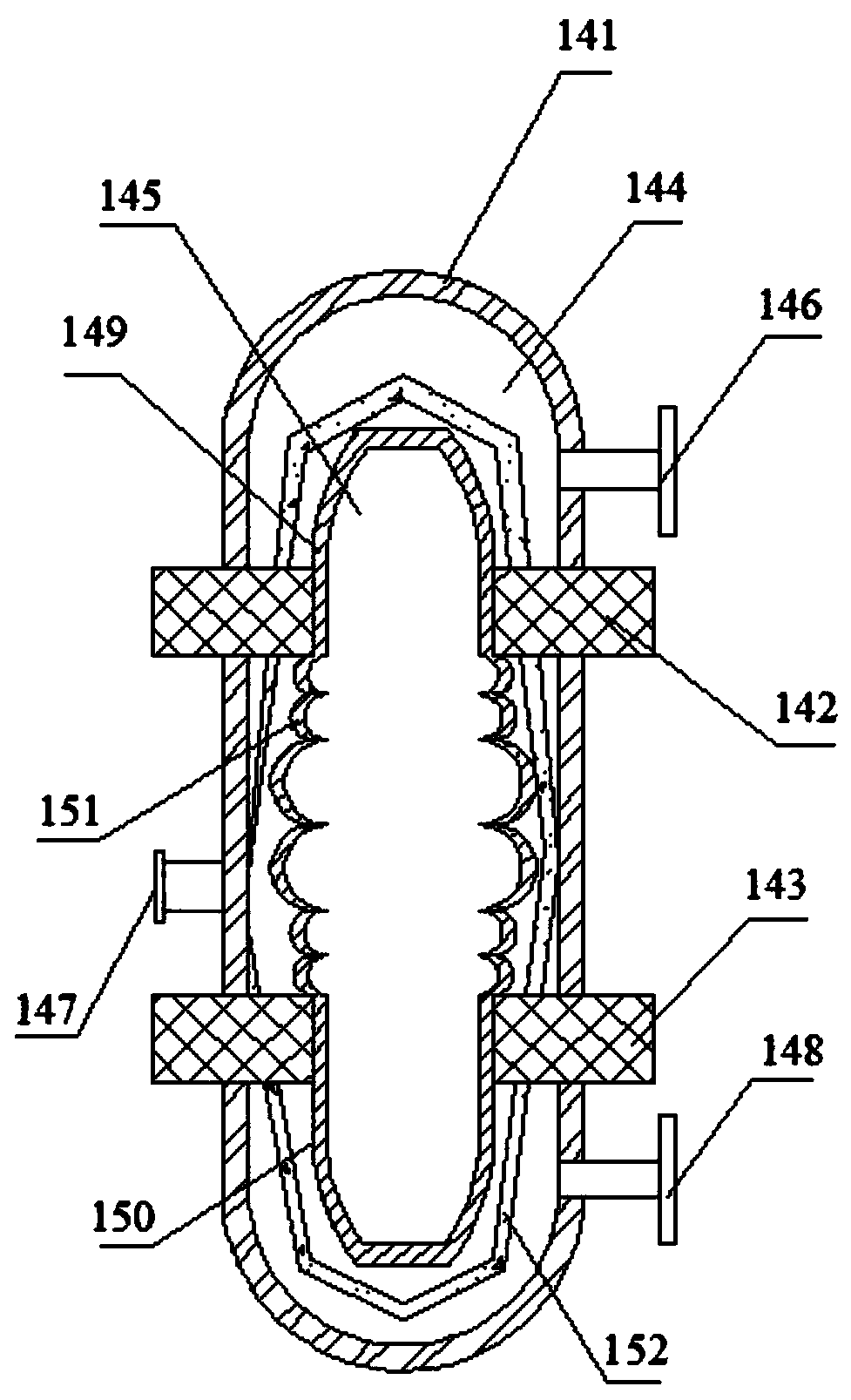 Sewage treatment device for synthesis reaction of phenol and acetone