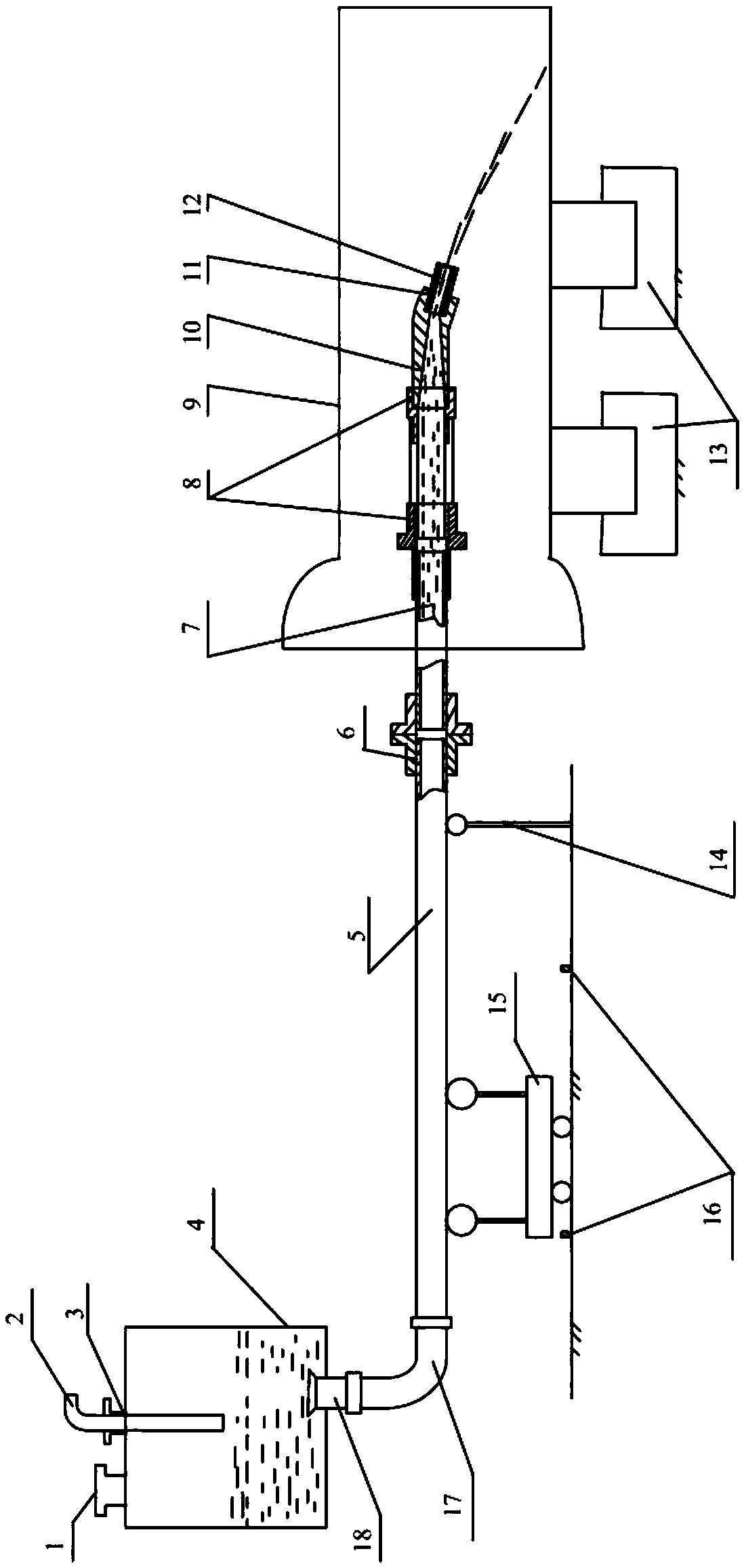 Cast tube inner wall cleaning device