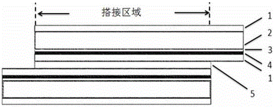 ReBa2Cu3O7-[Delta] high-temperature superconducting-thin film strip attachment technology and pressure heating system thereof