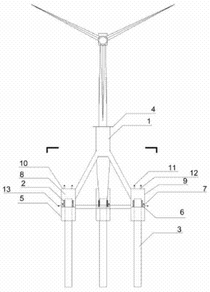 An adjustable tripod type offshore foundation structure and its construction method