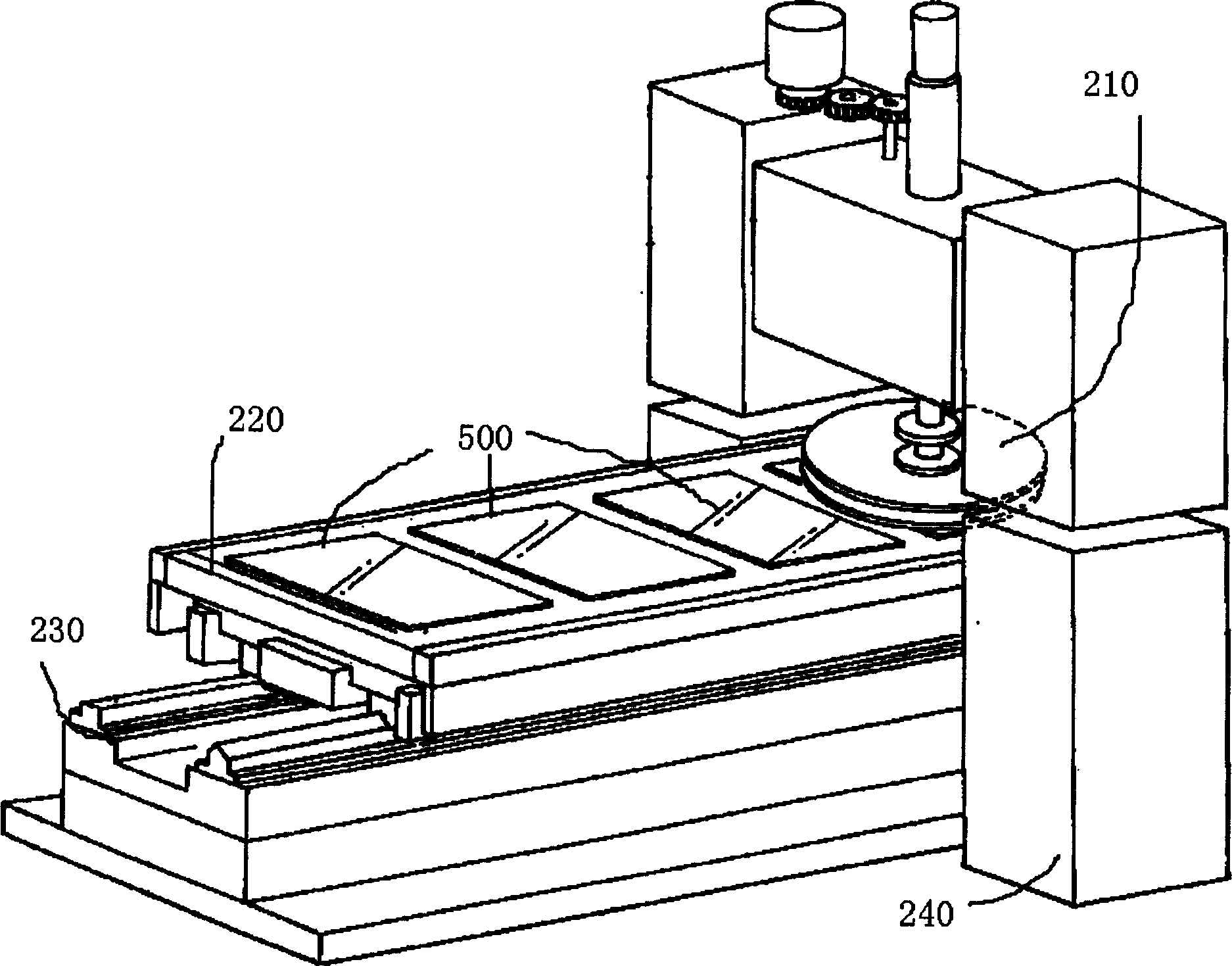 Grinding equipment of plate material and grinding method