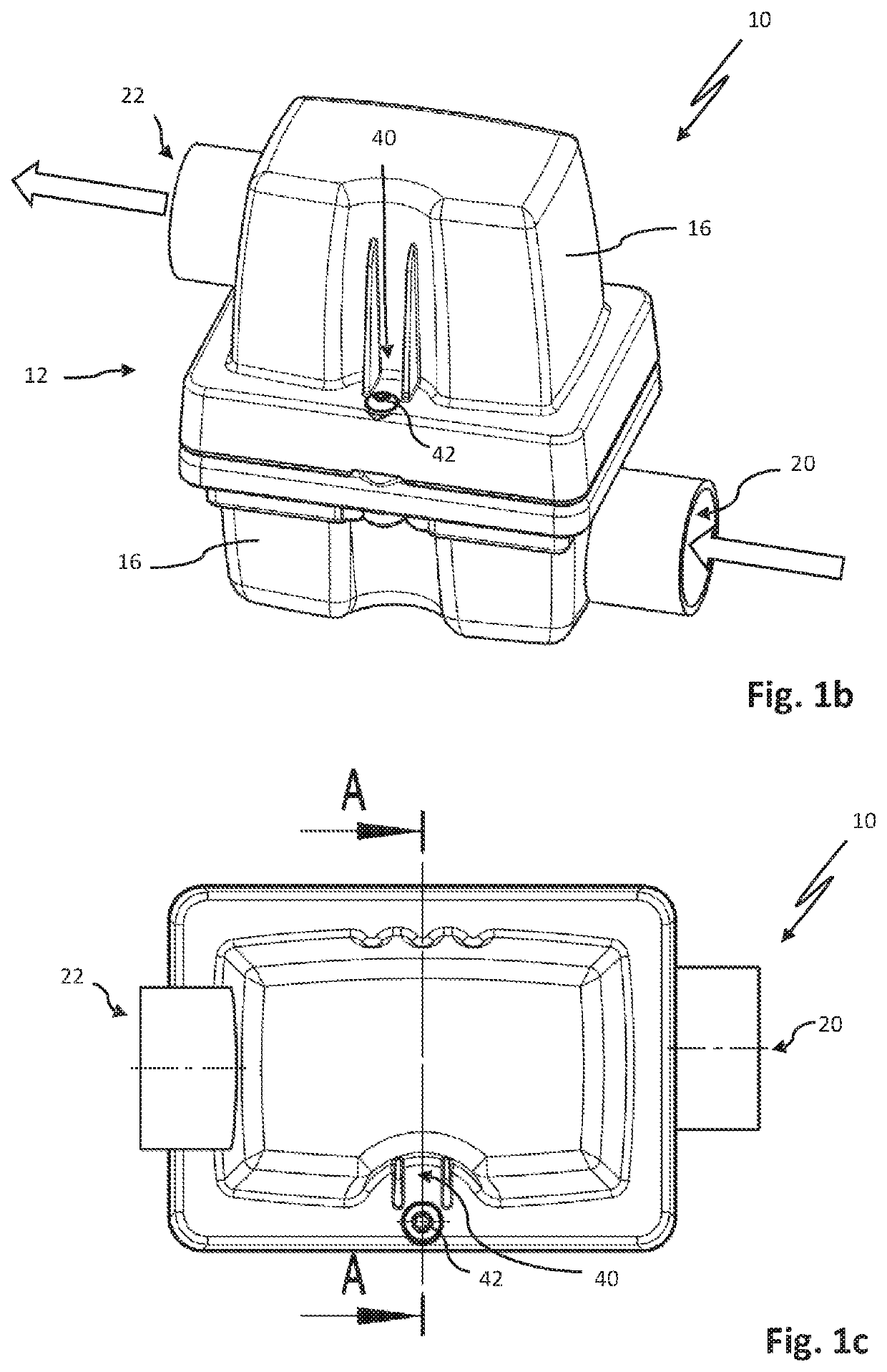 Flat air filter element and air filter