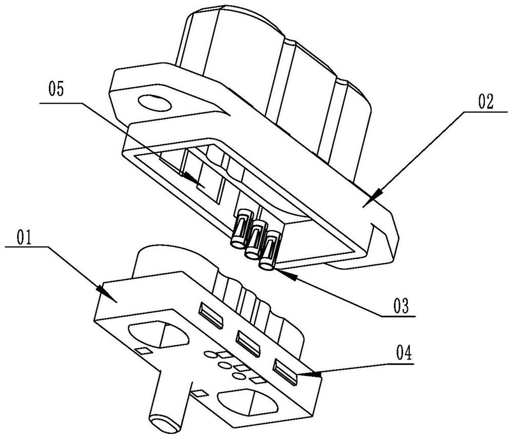 Pressing plate buckling structure and power supply connector using pressing plate buckling structure